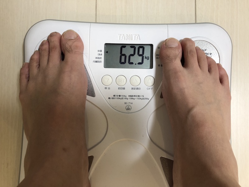 シボヘールで初の62kg台