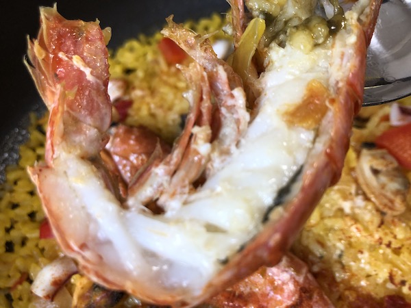 パンdeパエリアの海老と魚介のパエリア