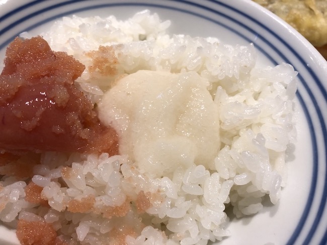 天麩羅 えびのやの明太子とろろご飯！