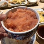 天麩羅 えびのやで明太子おかわり