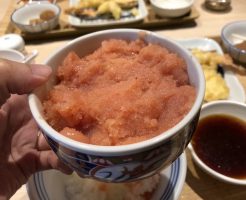 天麩羅 えびのやで明太子おかわり