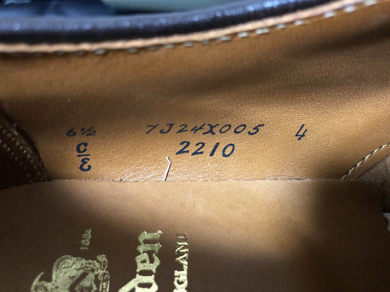 Alden 2210 NSTの刻印